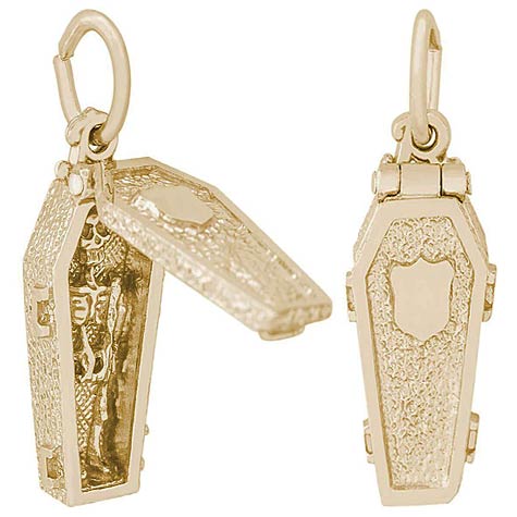 10K Gold Casket Charm by Rembrandt Charms