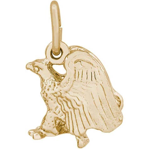 14K Gold Eagle Accent Charm by Rembrandt Charms