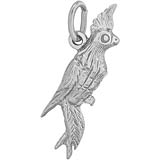 14K White Gold Cockatoo Charm by Rembrandt Charms