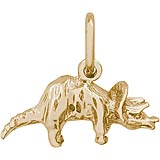 10K Gold Triceratops Charm by Rembrandt Charms