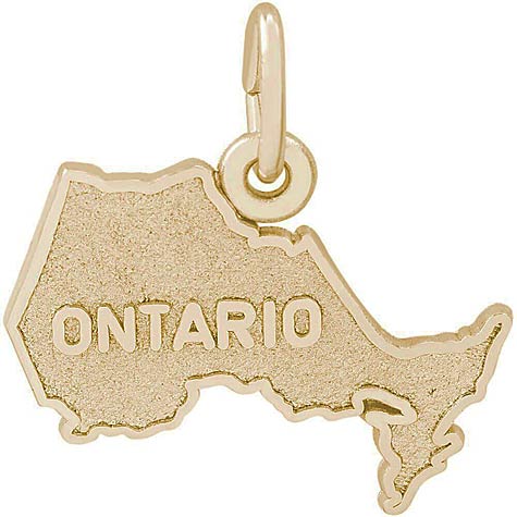14K Gold Ontario Map Charm by Rembrandt Charms
