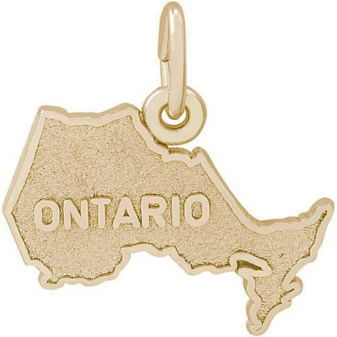 Gold Plate Ontario Map Charm by Rembrandt Charms Gold Plate Ontario Map Charm by Rembrandt Charms
