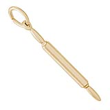 10K Gold Rolling Pin Charm by Rembrandt Charms