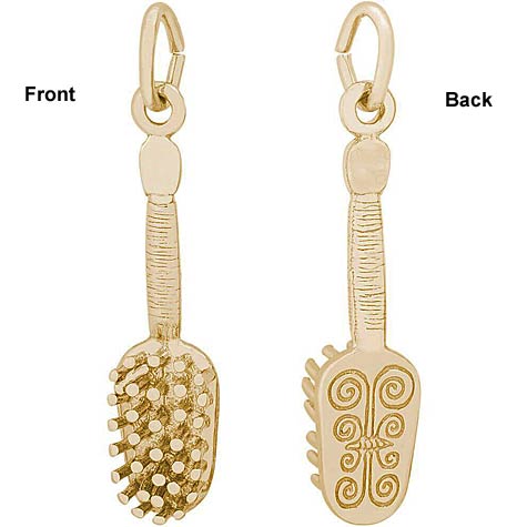 14K Gold Hairbrush Charm by Rembrandt Charms 14K Gold Hairbrush Charm by Rembrandt Charms