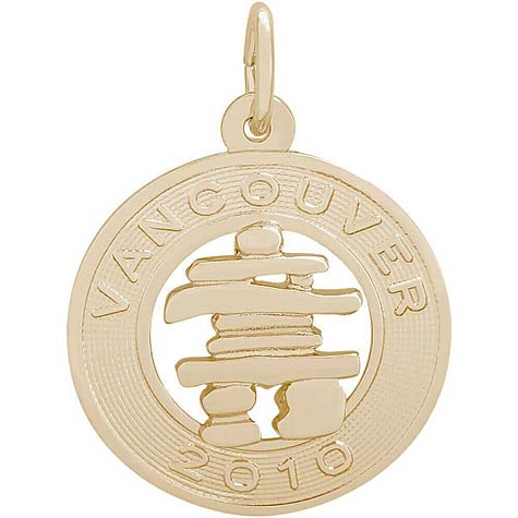 14K Gold Vancouver Inukshuk Charm 2010 by Rembrandt Charms 14K Gold Vancouver Inukshuk Charm 2010 by Rembrandt Charms