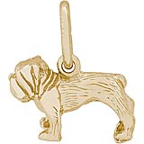 Gold Plate Bulldog Accent Charm by Rembrandt Charms