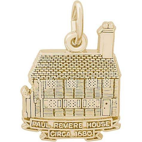 14K Gold Paul Revere House Charm by Rembrandt Charms 14K Gold Paul Revere House Charm by Rembrandt Charms