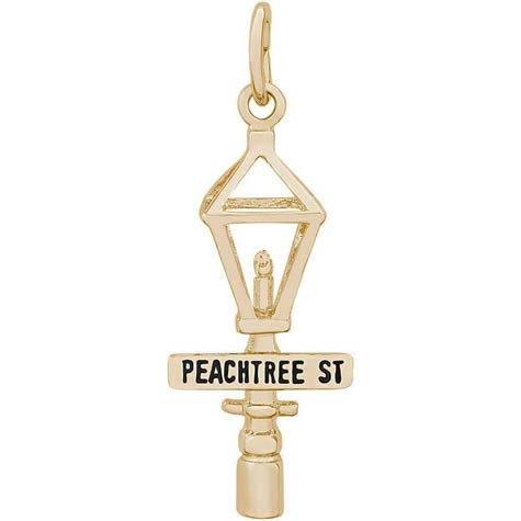 14K Gold Peachtree St. Lamp Post Charm by Rembrandt Charms