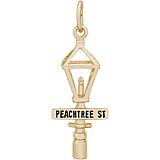14K Gold Peachtree St. Lamp Post Charm by Rembrandt Charms