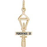 Gold Plate Peachtree St. Lamp Post Charm by Rembrandt Charms