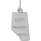 14K White Gold Alberta, Canada Charm by Rembrandt Charms
