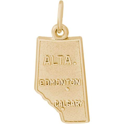 Gold Plate Alberta, Canada Charm by Rembrandt Charms Gold Plate Alberta, Canada Charm by Rembrandt Charms