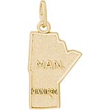 Gold Plated Winnipeg Manitoba Charm by Rembrandt Charms