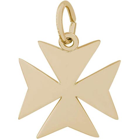 10K Gold Maltese Cross Charm by Rembrandt Charms