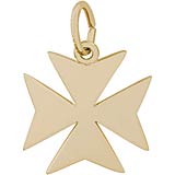 Gold Plated Maltese Cross Charm by Rembrandt Charms