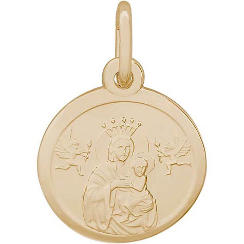 14K Gold Madonna and Child Accent Charm by Rembrandt Charms 14K Gold Madonna and Child Accent Charm by Rembrandt Charms