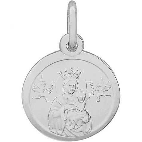 14K White Gold Madonna and Child Accent Charm by Rembrandt Charms 14K White Gold Madonna and Child Accent Charm by Rembrandt Charms