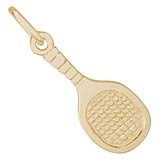 Gold Plated Racquetball Racquet Accent Charm by Rembrandt Charms
