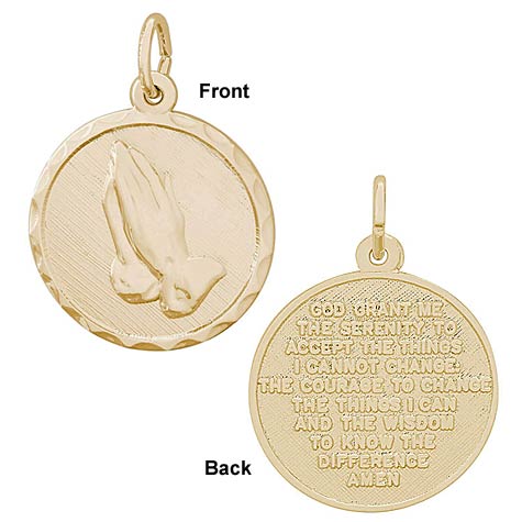 14k Gold Serenity Prayer Charm by Rembrandt Charms 14k Gold Serenity Prayer Charm by Rembrandt Charms