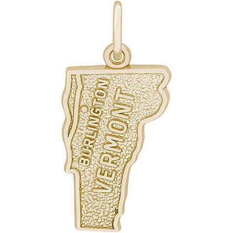 14K Gold Burlington, Vermont Charm by Rembrandt Charms 14K Gold Burlington, Vermont Charm by Rembrandt Charms