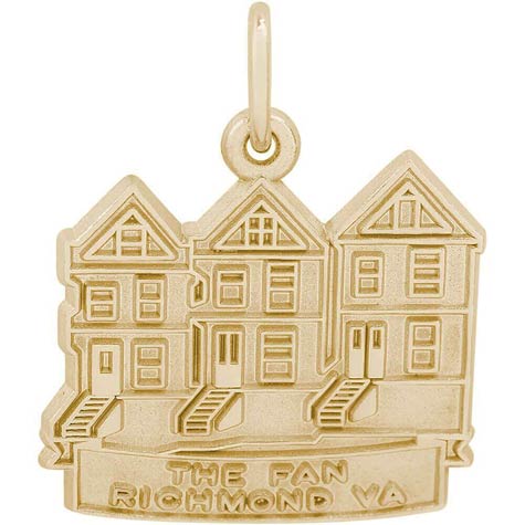 10K Gold The Fan Richmond, VA Charm by Rembrandt Charms 10K Gold The Fan Richmond, VA Charm by Rembrandt Charms