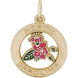 10K Gold North Carolina Azalea Charm by Rembrandt Charms