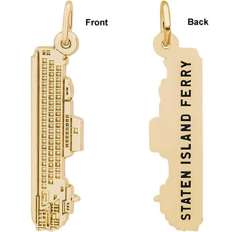 Gold Plate Staten Island Ferry Charm by Rembrandt Charms Gold Plate Staten Island Ferry Charm by Rembrandt Charms
