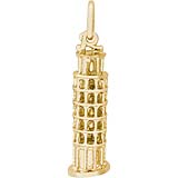 10K Gold Leaning Tower of Pisa Charm by Rembrandt Charms