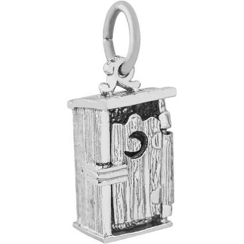 Sterling Silver Outhouse Charm by Rembrandt Charms Sterling Silver Outhouse Charm by Rembrandt Charms