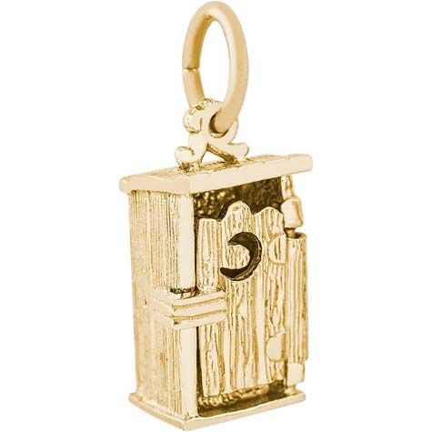 14K Gold Outhouse Charm by Rembrandt Charms 14K Gold Outhouse Charm by Rembrandt Charms