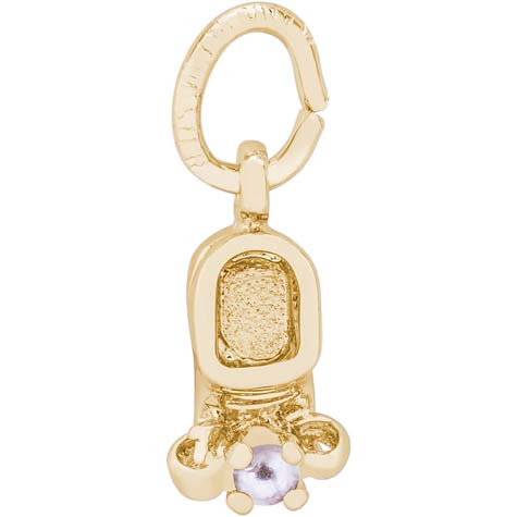 14K Gold Pearl Baby Bootie Accent Charm by Rembrandt Charms 14K Gold Pearl Baby Bootie Accent Charm by Rembrandt Charms