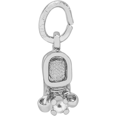 14K White Gold Pearl Baby Bootie Accent Charm by Rembrandt Charms 14K White Gold Pearl Baby Bootie Accent Charm by Rembrandt Charms