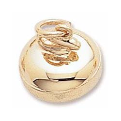 10K Gold Curling Stone Charm by Rembrandt Charms 10K Gold Curling Stone Charm by Rembrandt Charms