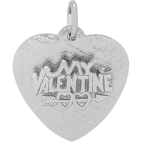 Sterling Silver My Valentine Heart Charm by Rembrandt Charms