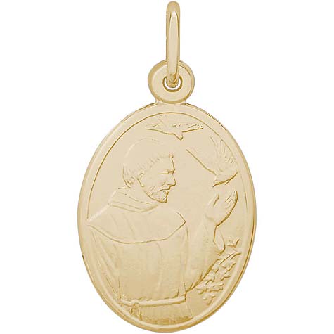 10K Gold Saint Francis Charm by Rembrandt Charms