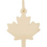 Gold Plated Maple Leaf Charm by Rembrandt Charms