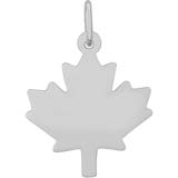 14K White Gold Maple Leaf Charm by Rembrandt Charms