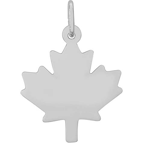 14K White Gold Maple Leaf Charm by Rembrandt Charms