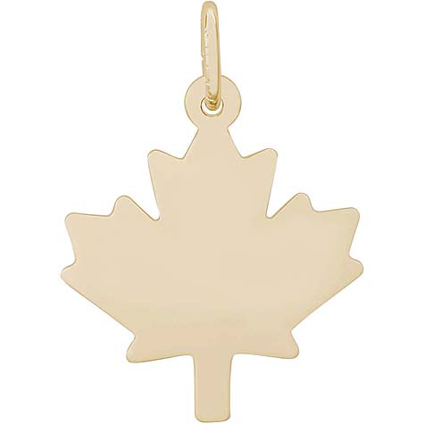 Gold Plated Maple Leaf Charm by Rembrandt Charms Gold Plated Maple Leaf Charm by Rembrandt Charms
