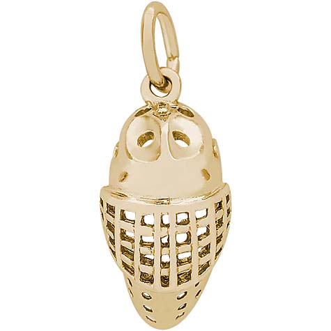 10K Gold Hockey Goalie Mask Charm by Rembrandt Charms