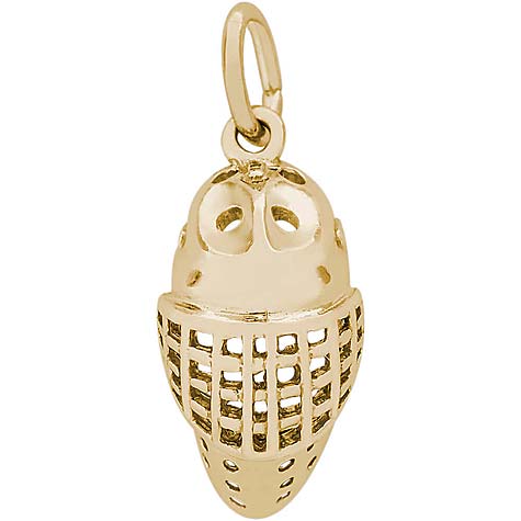 14K Gold Hockey Goalie Mask Charm by Rembrandt Charms 14K Gold Hockey Goalie Mask Charm by Rembrandt Charms