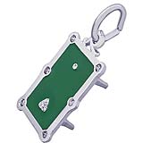 14k White Gold Pool Table Charm by Rembrandt Charms