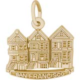 14K Gold San Francisco Victorian Houses by Rembrandt Charms