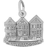 14K White Gold San Francisco Victorian Houses by Rembrandt Charms
