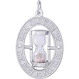 Sterling Silver Grow Old With Me Hourglass by Rembrandt Charms