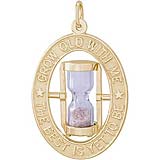 10K Gold Grow Old With Me Hourglass by Rembrandt Charms