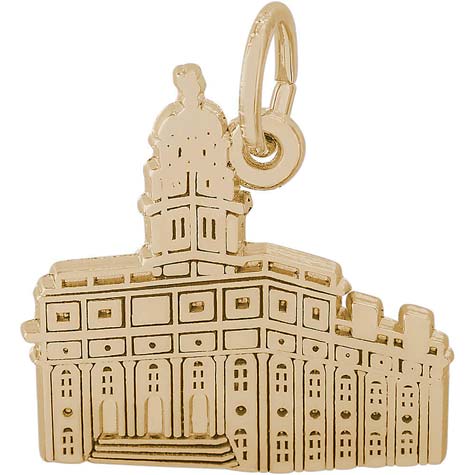 Gold Plated South Carolina Temple Charm by Rembrandt Charms Gold Plated South Carolina Temple Charm by Rembrandt Charms