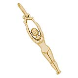 Gold Plated Gymnast Charm by Rembrandt Charms