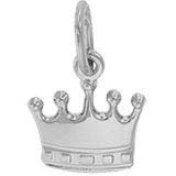 Rembrandt Crown Accent Charm, Sterling Silver