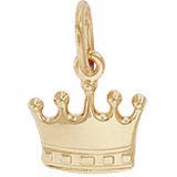 Rembrandt Crown Accent Charm, 10k Yellow Gold